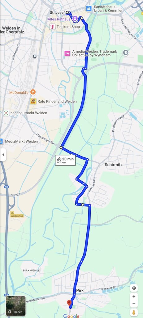 1. Etappe: St. Josef - Pirk